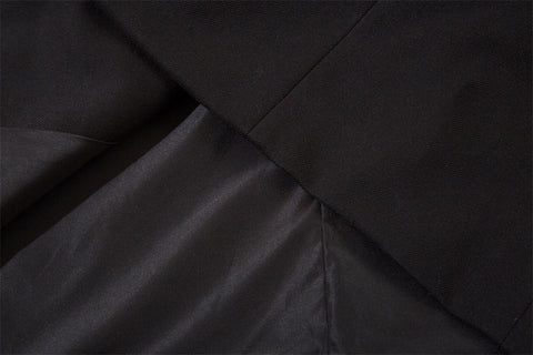Black Embroidered Decorative Blazer