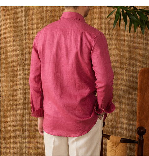 Linen Italian Long Sleeve Casual Shirt