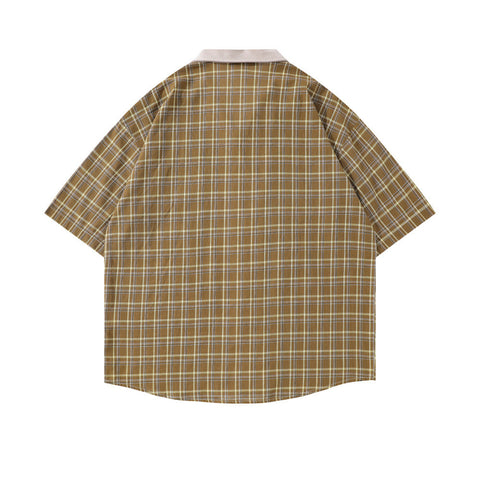 Fashion Plaid Short Sleeve Shirt