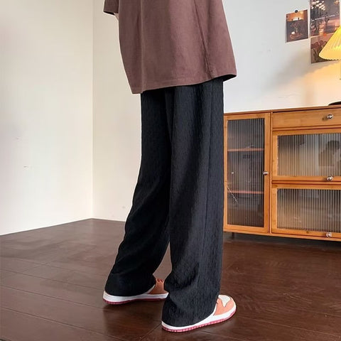Jacquard Rhombus Draped Casual Pant